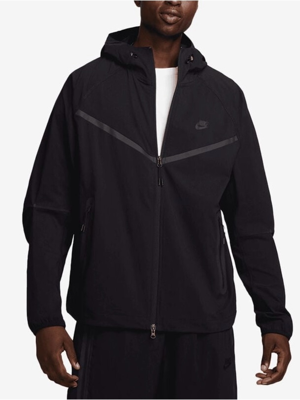 NWT $130 Nike Tech Men's Full-Zip Woven Jacket Lightweight Black Small